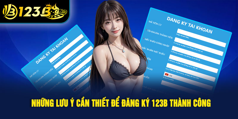 Những lưu ý cần thiết để đăng ký 123B thành công